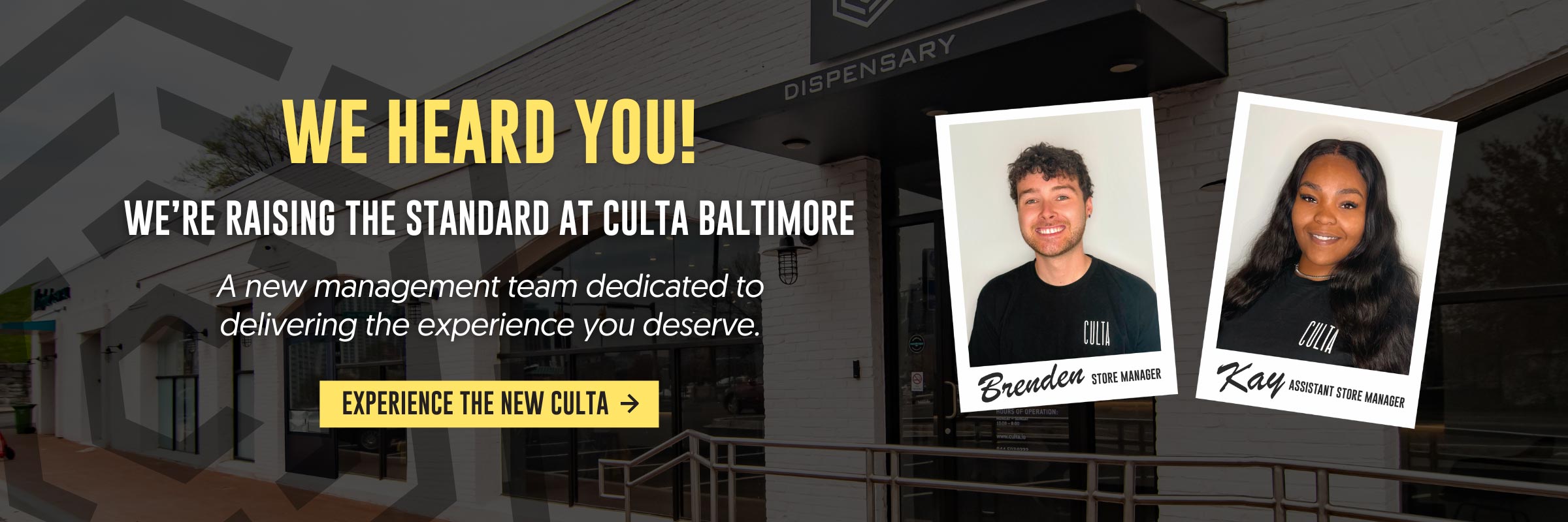 We Heard You! We're raising the standard at Culta Baltimore.